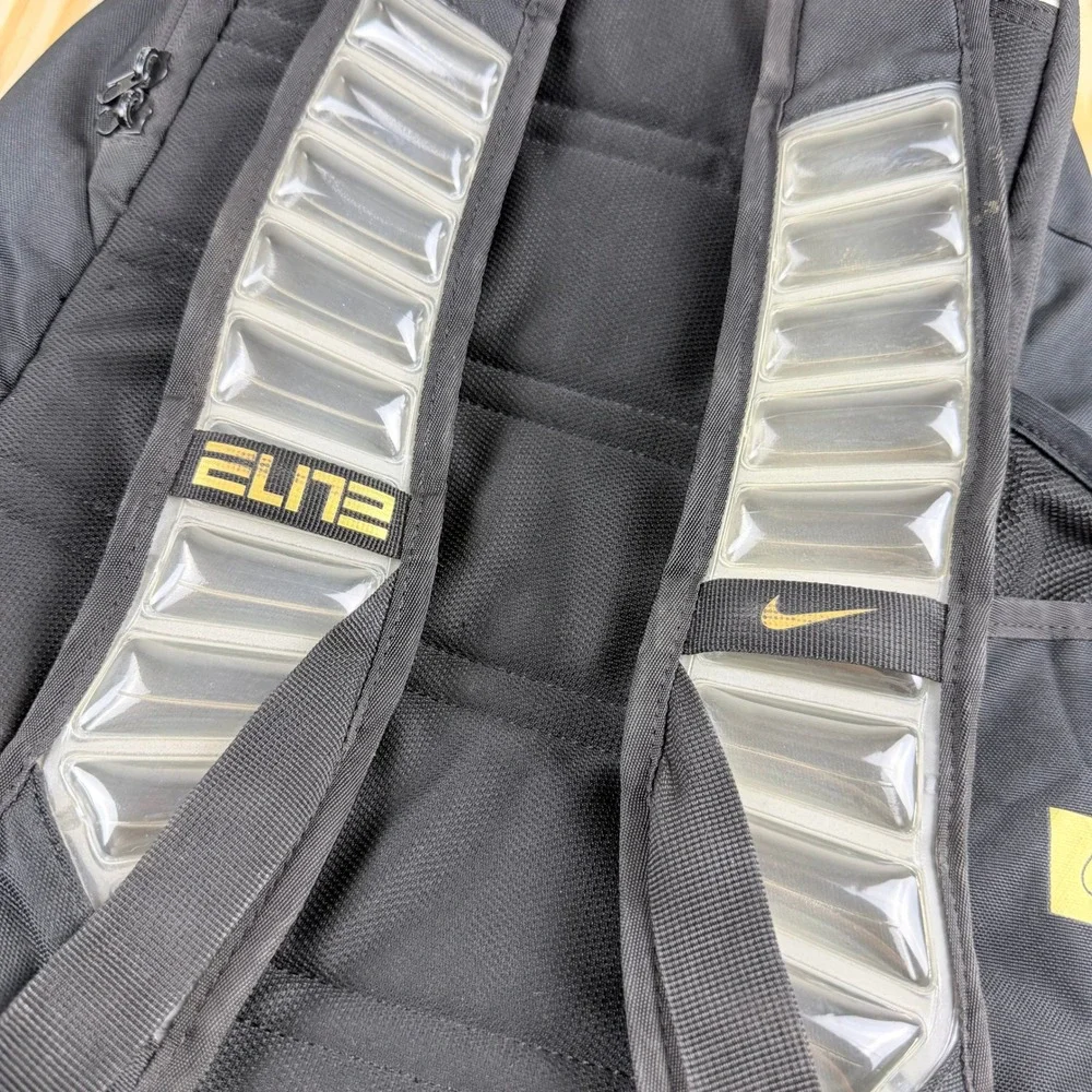 Nike Hoops Elite Pro Basketball Backpack Black Metallic Gold BA5555-013